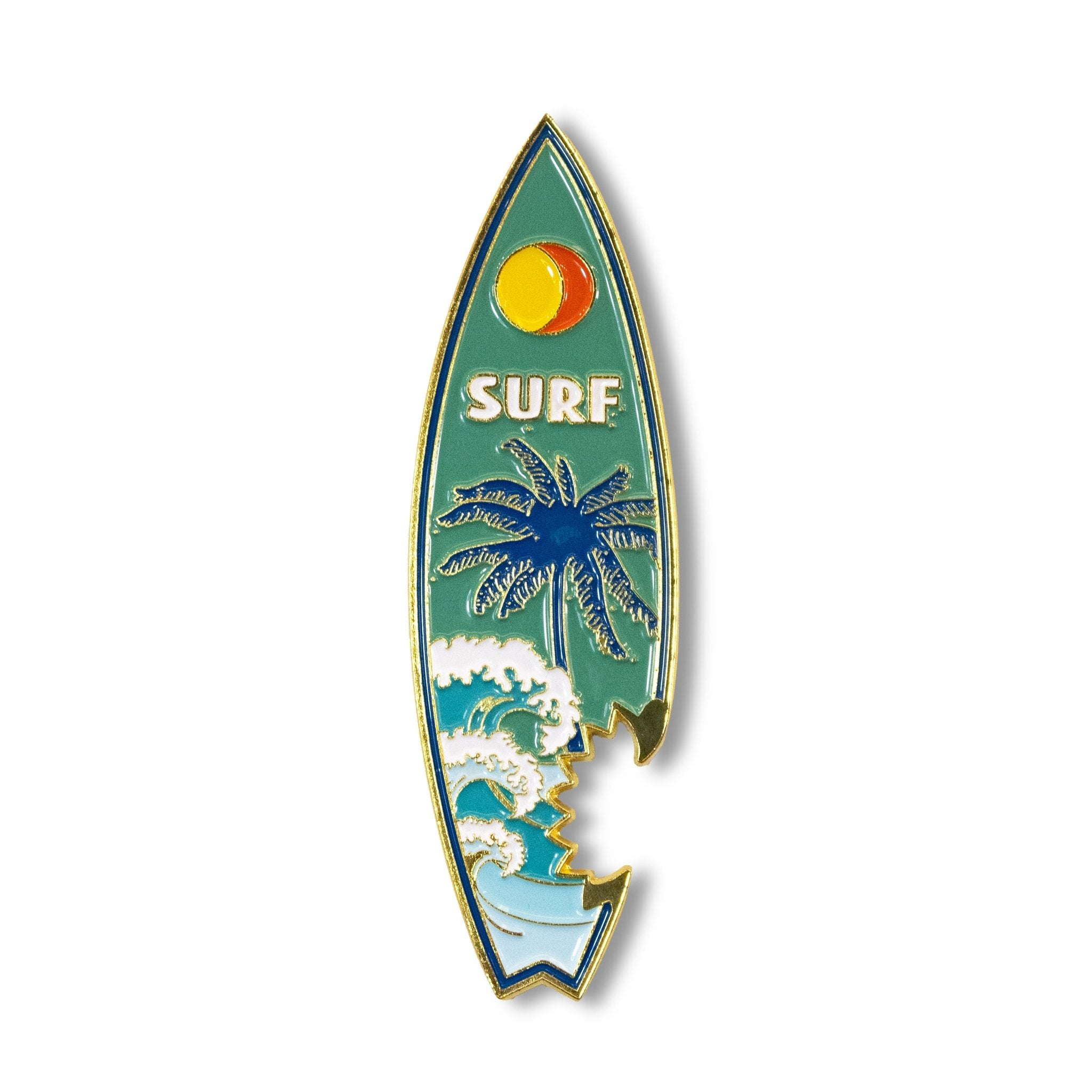 🏄 2 - in - 1 Metal Surfboard Magnets with Bottle Opener – Tropical Design - WonderWonders