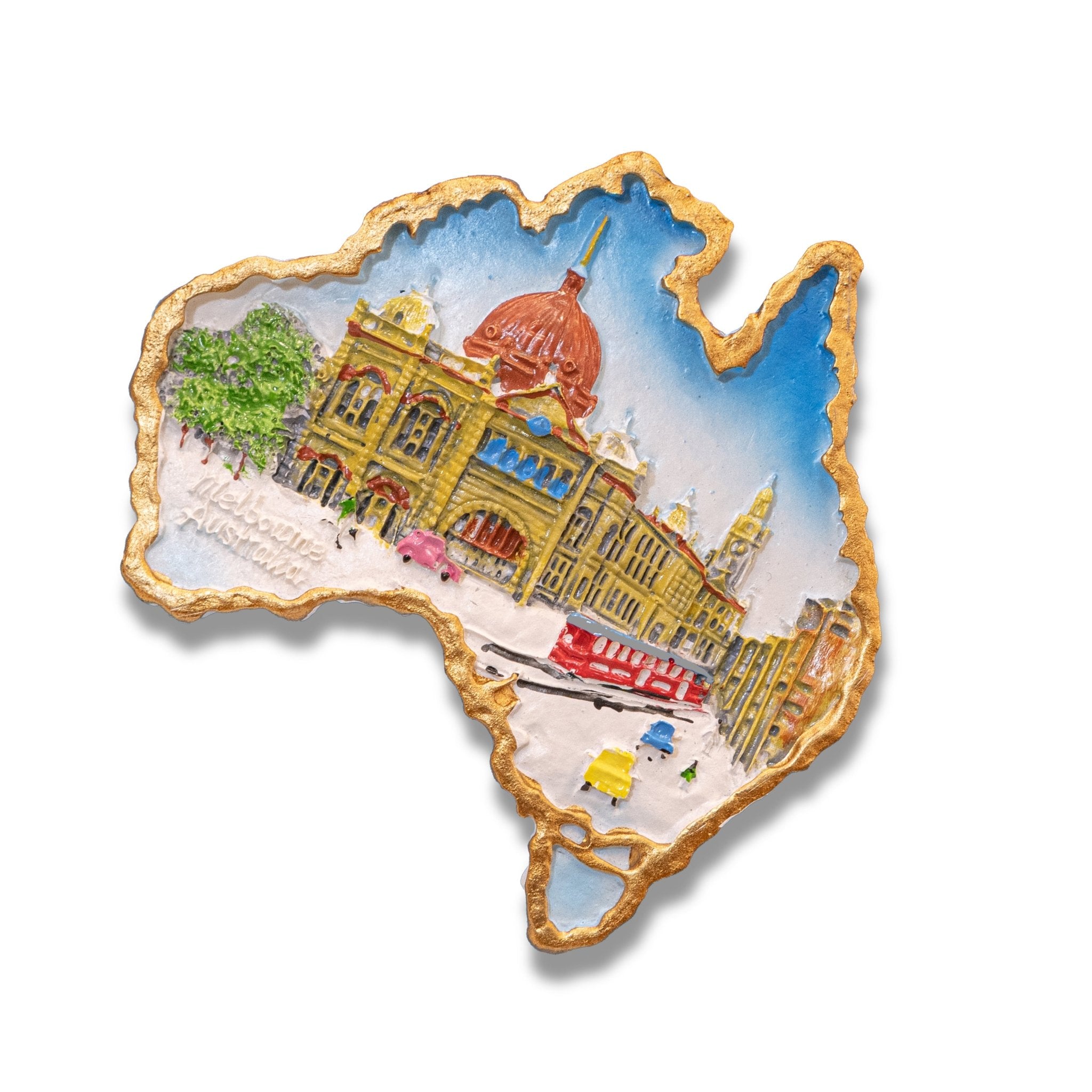 🇦🇺 Australia Melbourne Flinders Street 3D Magnet - WonderWonders