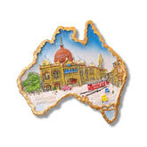 🇦🇺 Australia Melbourne Flinders Street 3D Magnet - WonderWonders
