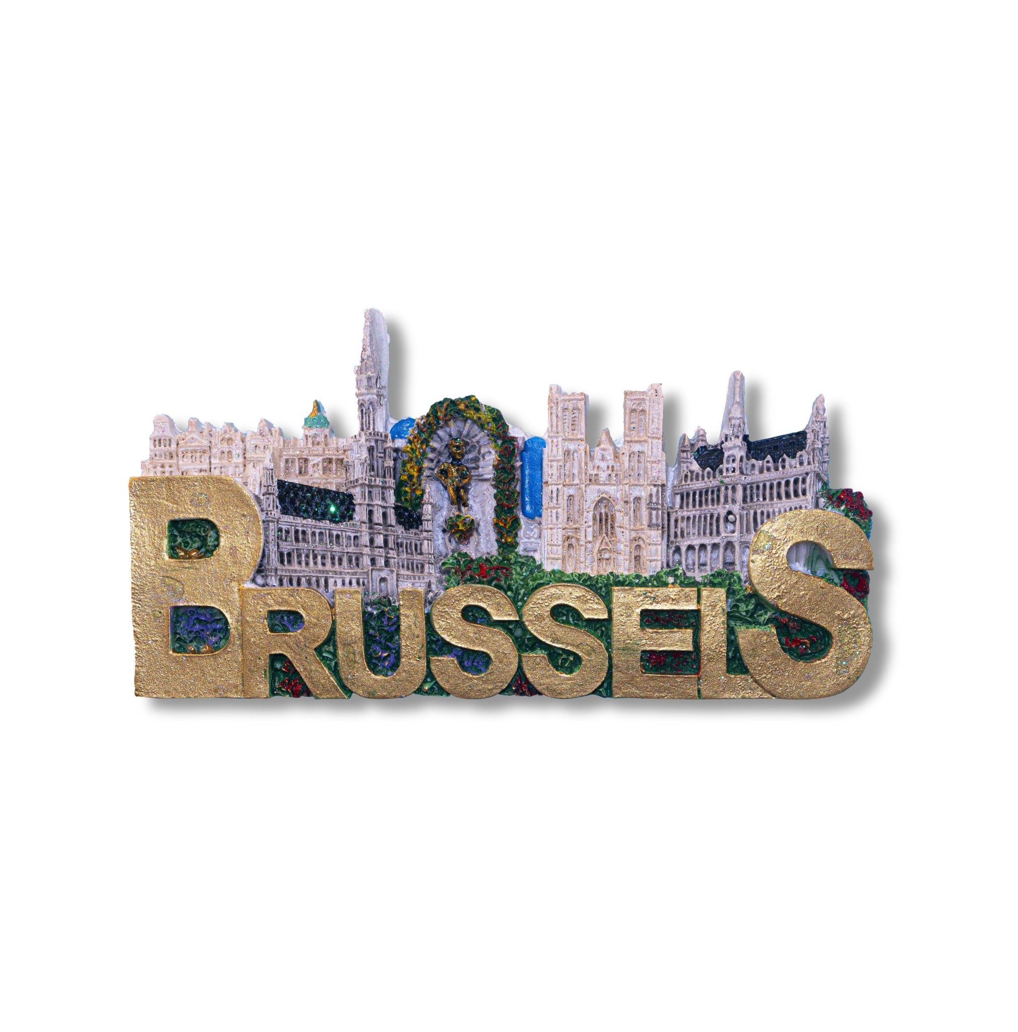 🇧🇪 Belgium Brussels Landmarks 3D Magnet - WonderWonders
