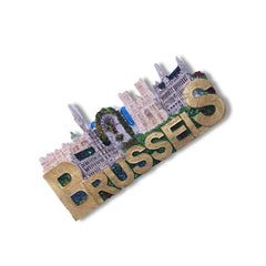 🇧🇪 Belgium Brussels Landmarks 3D Magnet - WonderWonders