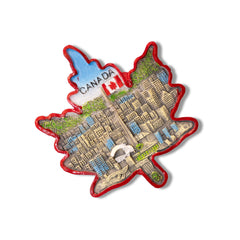 🇨🇦 Canada Maple Leaf Toronto Skyline 3D Magnet - WonderWonders