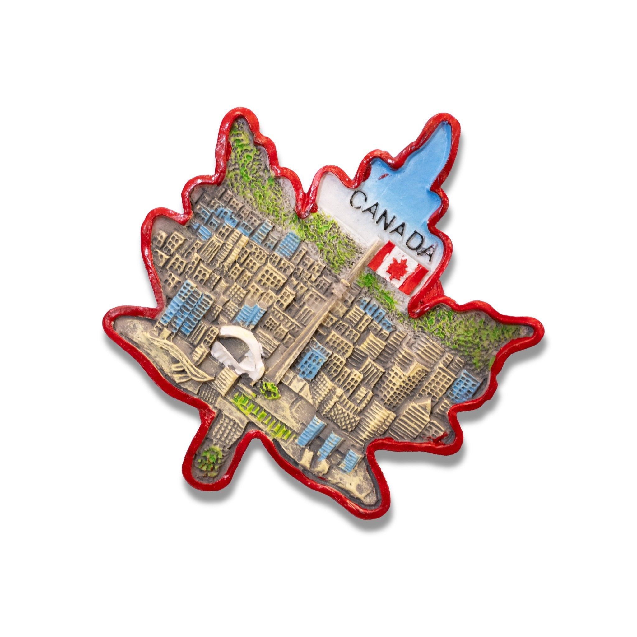 🇨🇦 Canada Maple Leaf Toronto Skyline 3D Magnet - WonderWonders