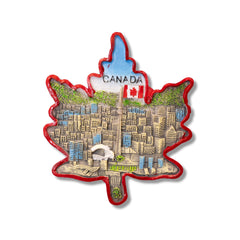 🇨🇦 Canada Maple Leaf Toronto Skyline 3D Magnet - WonderWonders
