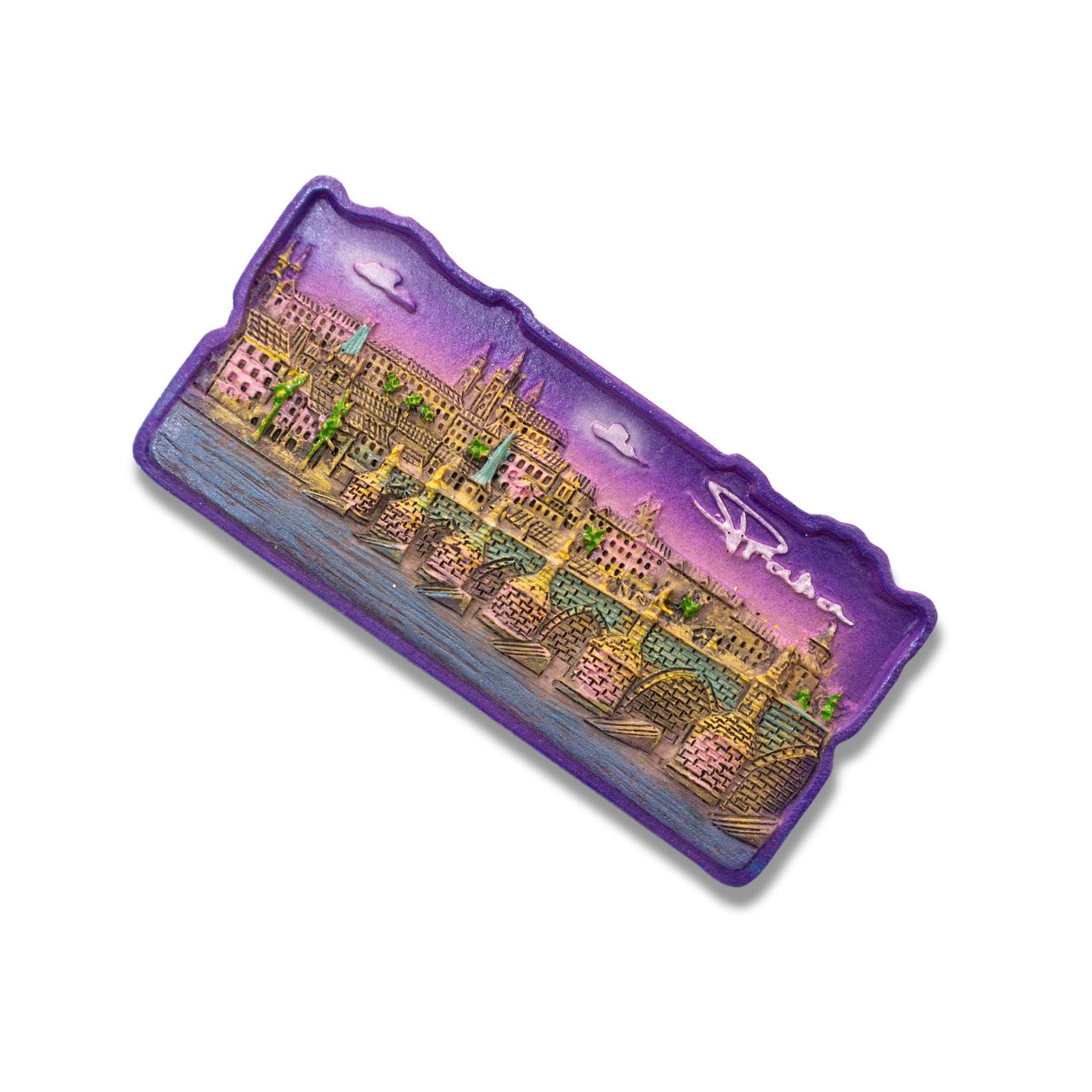 🇨🇿 Czech Republic Prague Night View 3D Magnet - WonderWonders