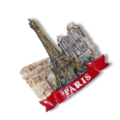 🇫🇷 France Paris Eiffel Tower Landmarks 3D Magnet - WonderWonders