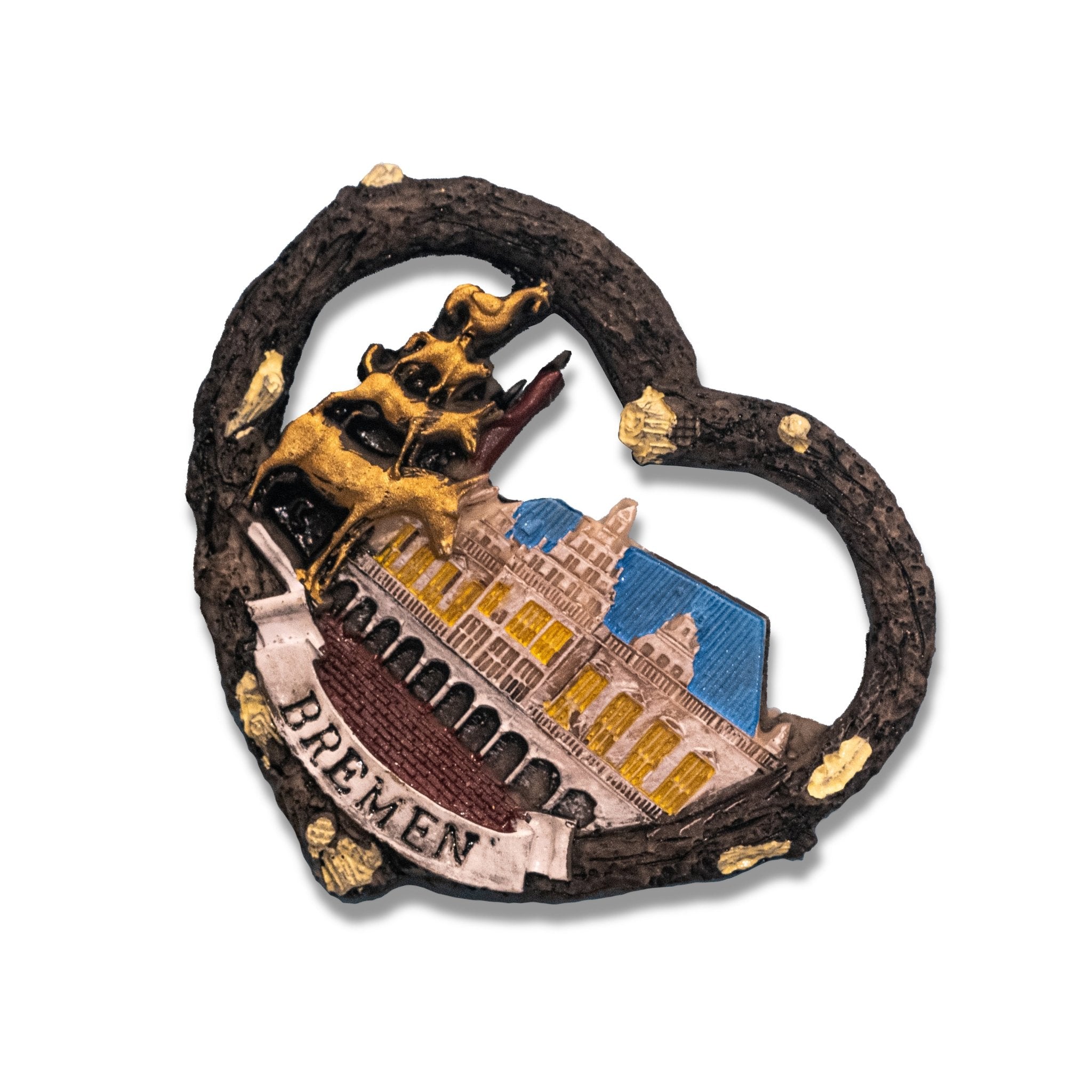 🇩🇪 Germany Bremen Town Hall & Musicians 3D Magnet - WonderWonders