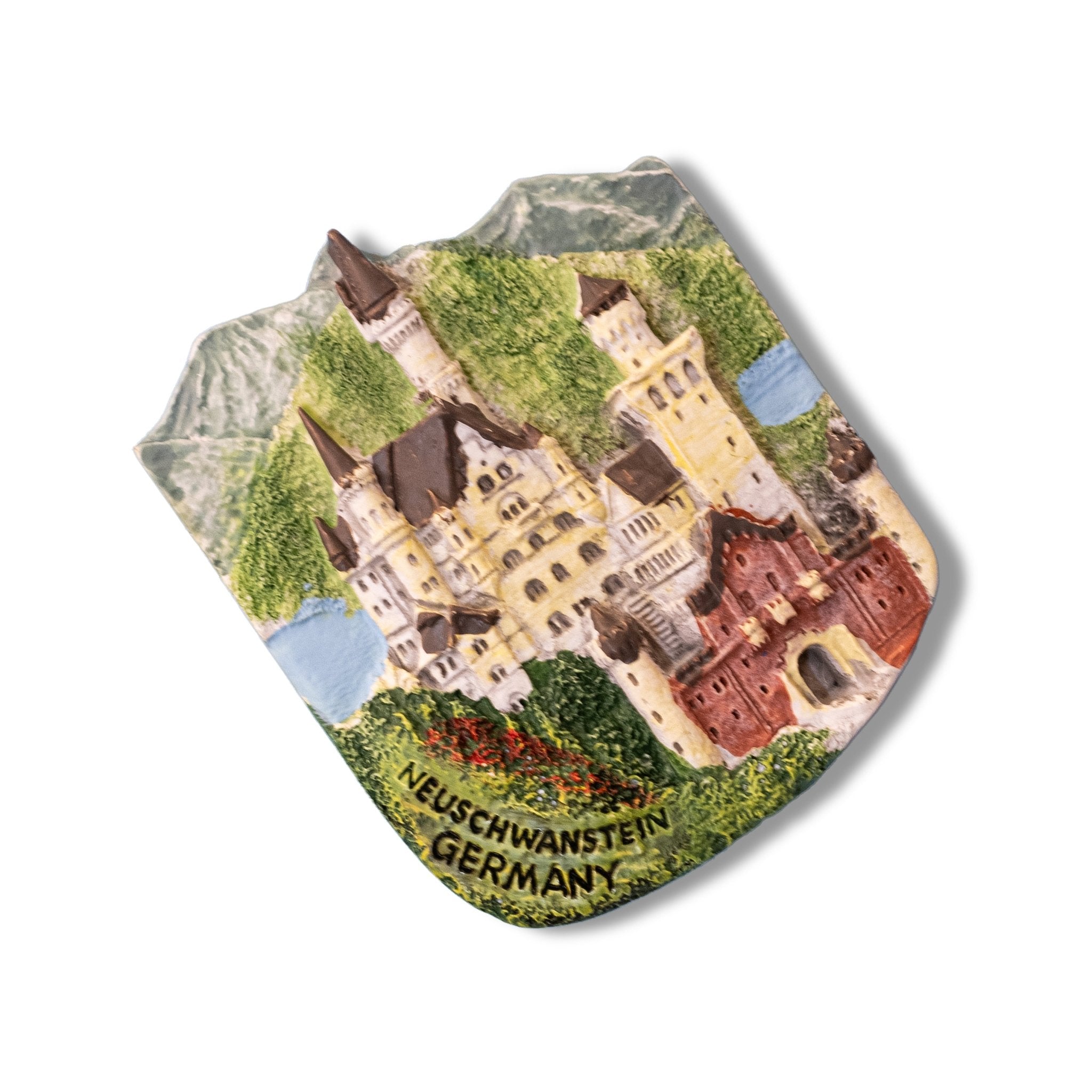 🇩🇪 Germany Neuschwanstein Castle (Red Gate) 3D Magnet - WonderWonders