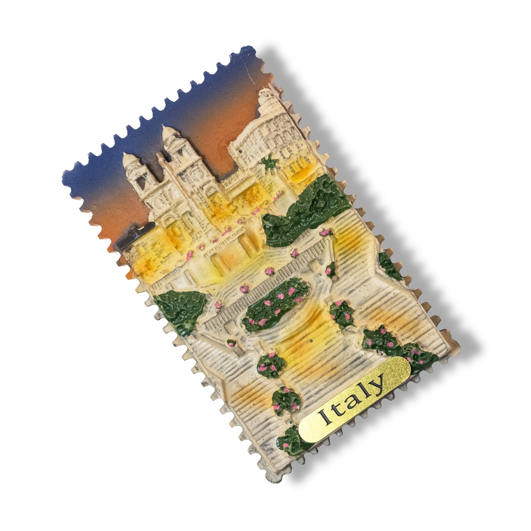 🇮🇹 Italy Rome Spanish Steps Night View 3D Magnet - WonderWonders