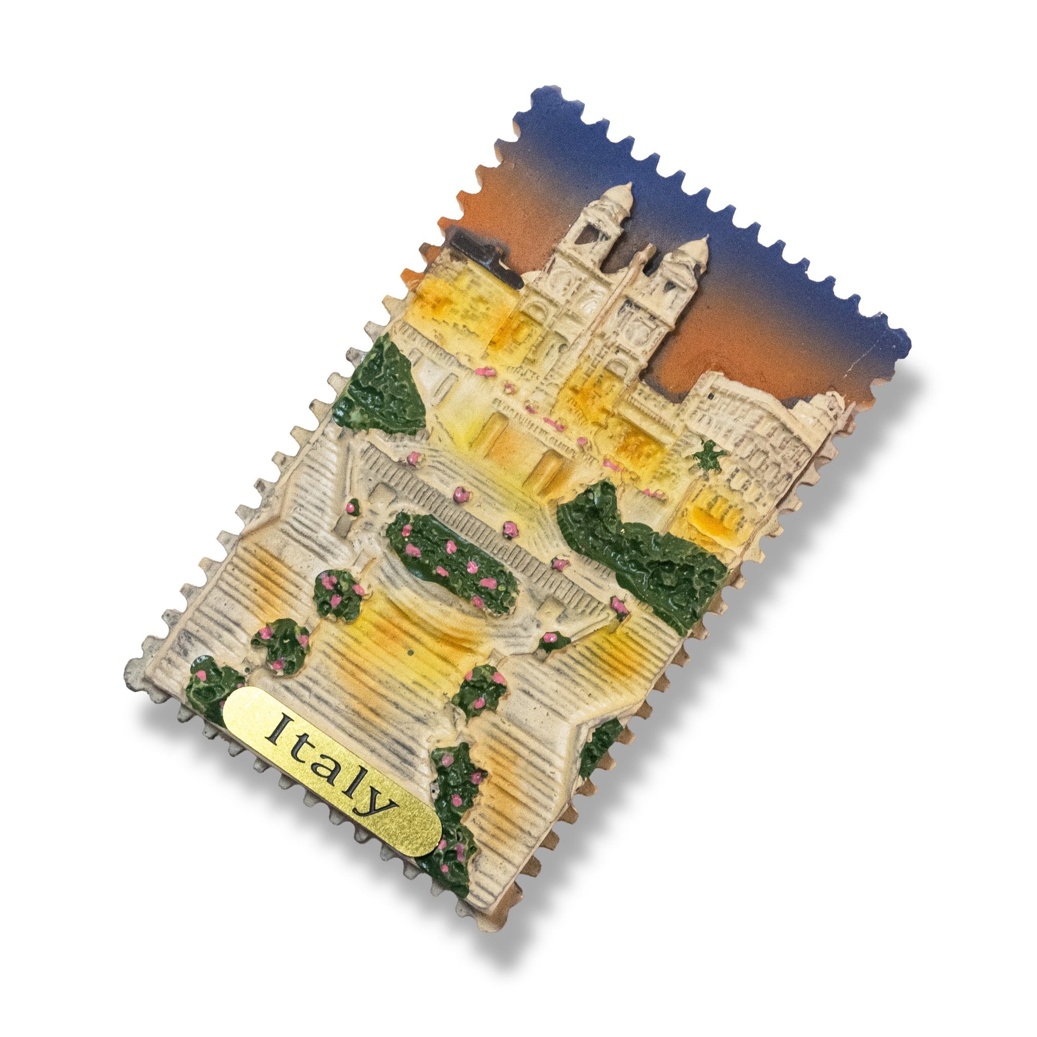 🇮🇹 Italy Rome Spanish Steps Night View 3D Magnet - WonderWonders