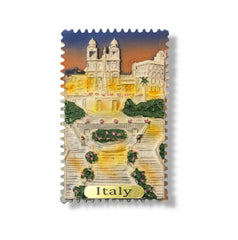 🇮🇹 Italy Rome Spanish Steps Night View 3D Magnet - WonderWonders