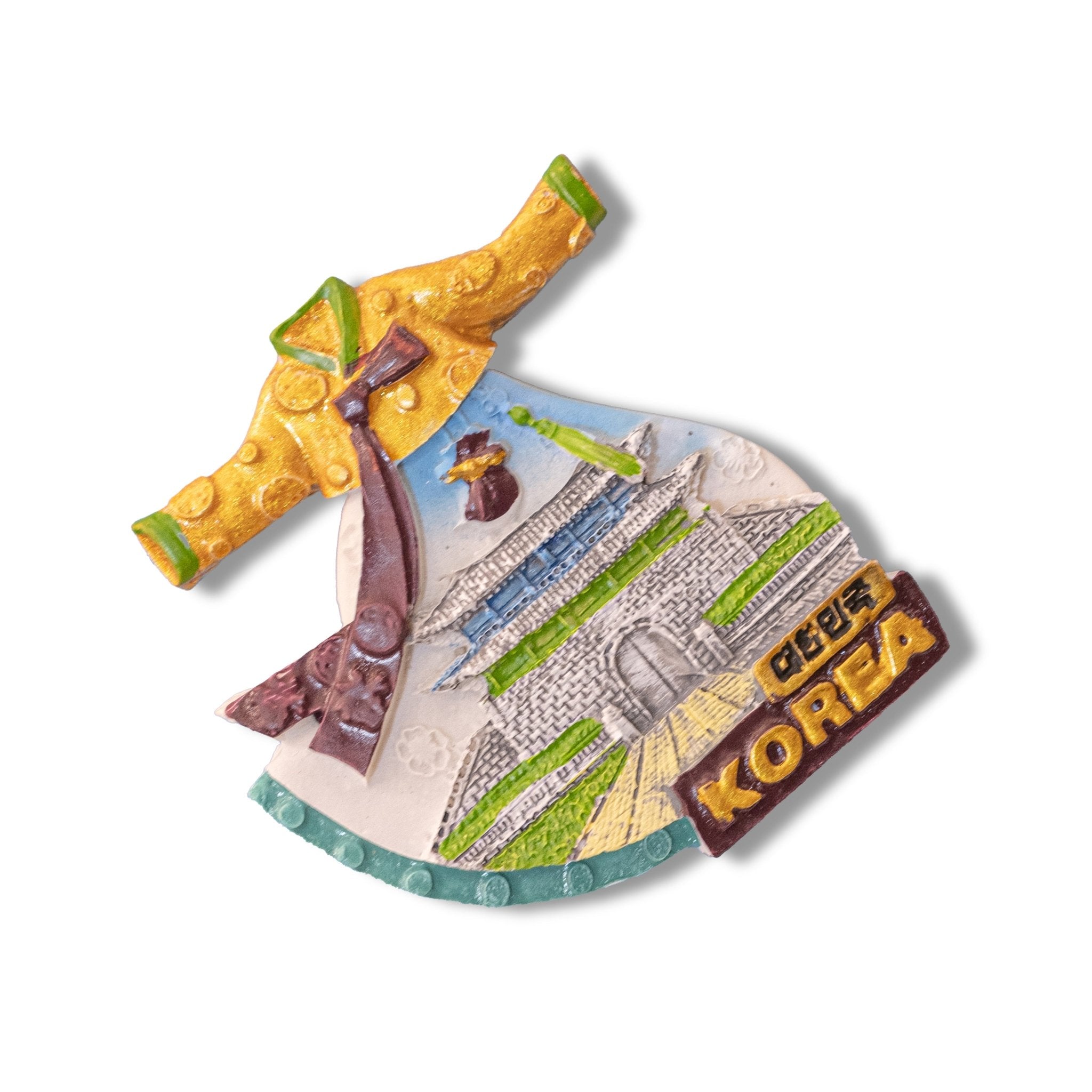 🇰🇷 Korea Hanbok Dress & Sungnyemun Gate Magnet - WonderWonders