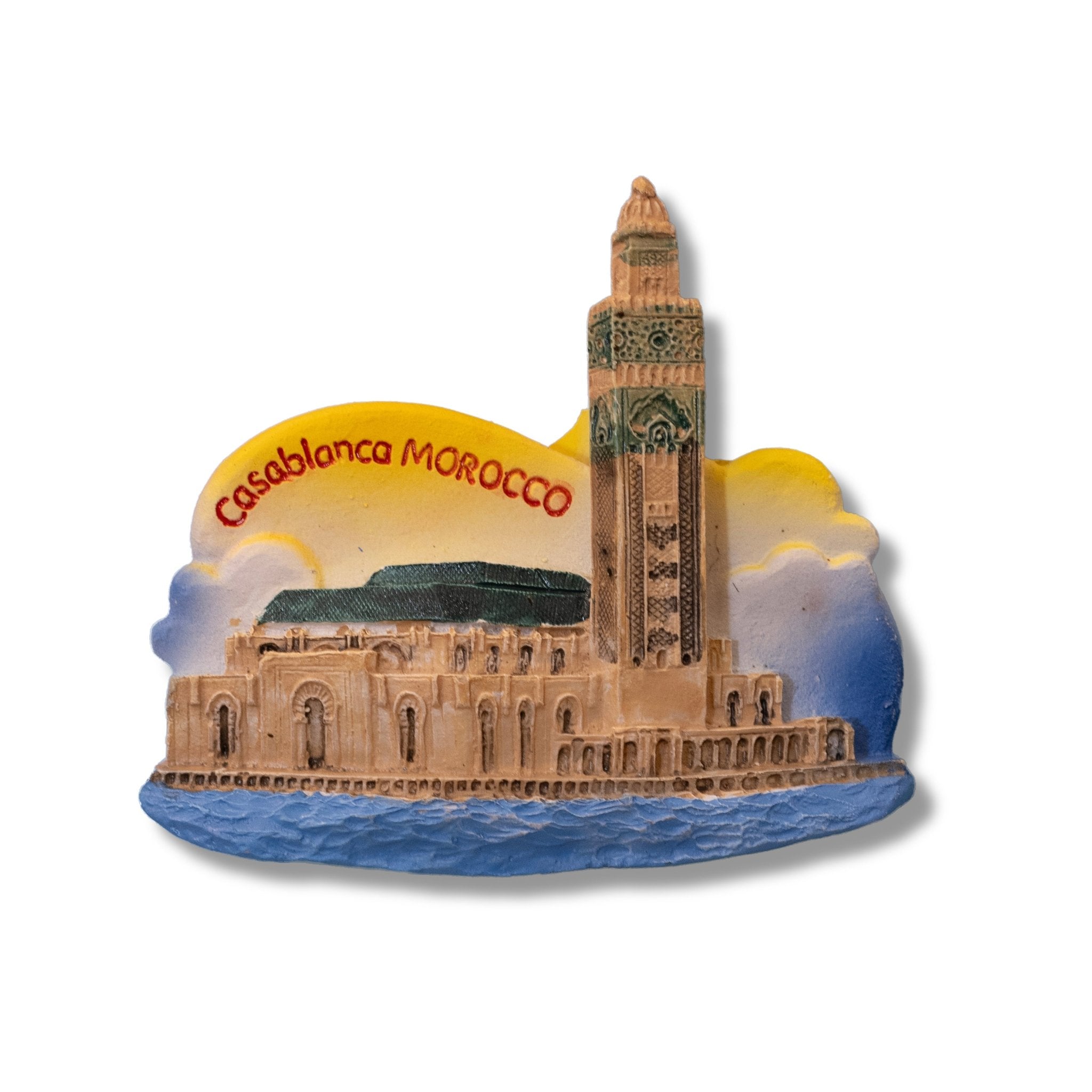 🇲🇦 Morocco Hassan II Mosque Casablanca 3D Magnet - WonderWonders