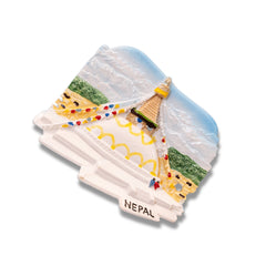 🇳🇵 Nepal Boudhanath Stupa 3D Magnet - WonderWonders