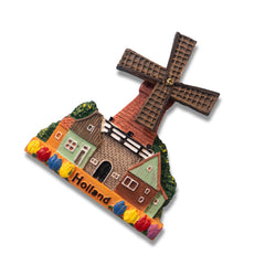 🇳🇱 Netherlands Holland Windmill House 3D Magnet - WonderWonders