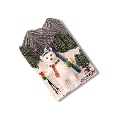 🇳🇴 Norway Polar Bear Skiing 3D Magnet - WonderWonders