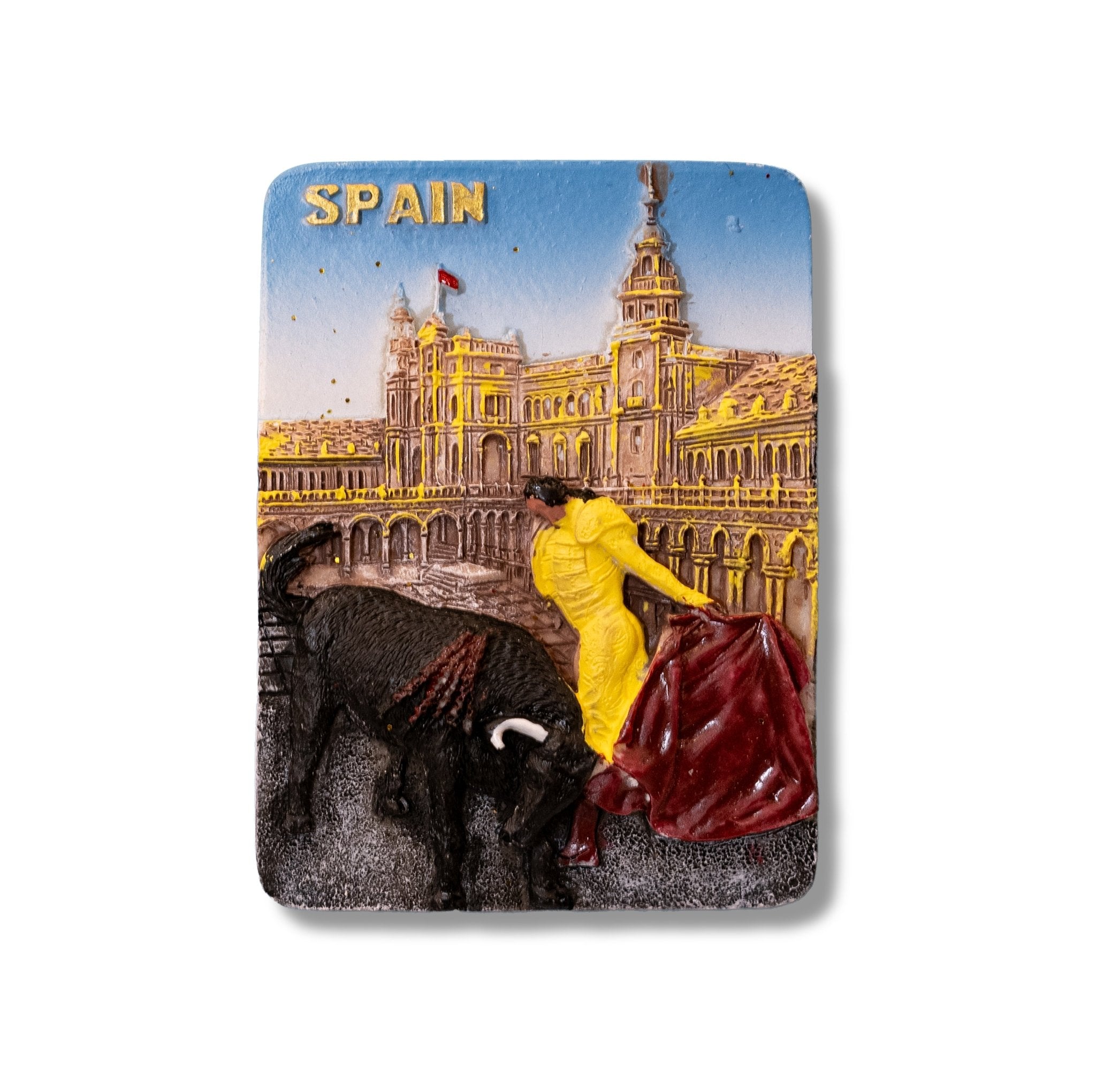 🇪🇸 Spain Bullfighting Scene 3D Magnet - WonderWonders