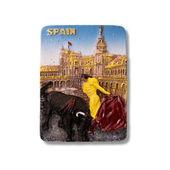 🇪🇸 Spain Bullfighting Scene 3D Magnet - WonderWonders
