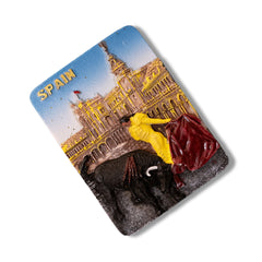 🇪🇸 Spain Bullfighting Scene 3D Magnet - WonderWonders