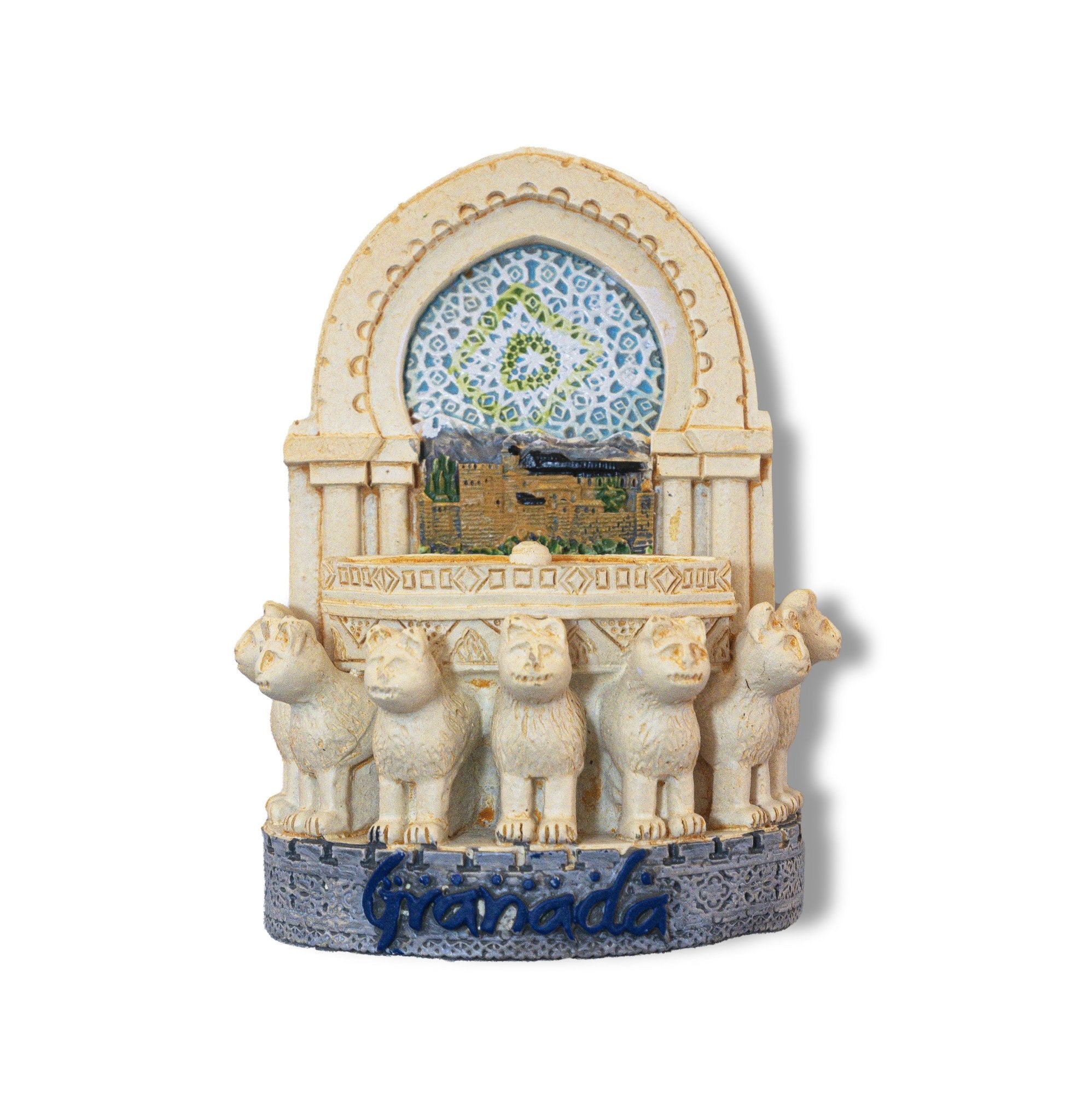🇪🇸 Spain Granada Alhambra Lion Court 3D Magnet - WonderWonders