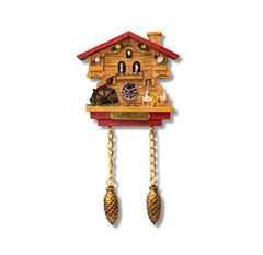 🇨🇭 Switzerland Chalet Cuckoo Clock Magnet 3D Magnet - WonderWonders