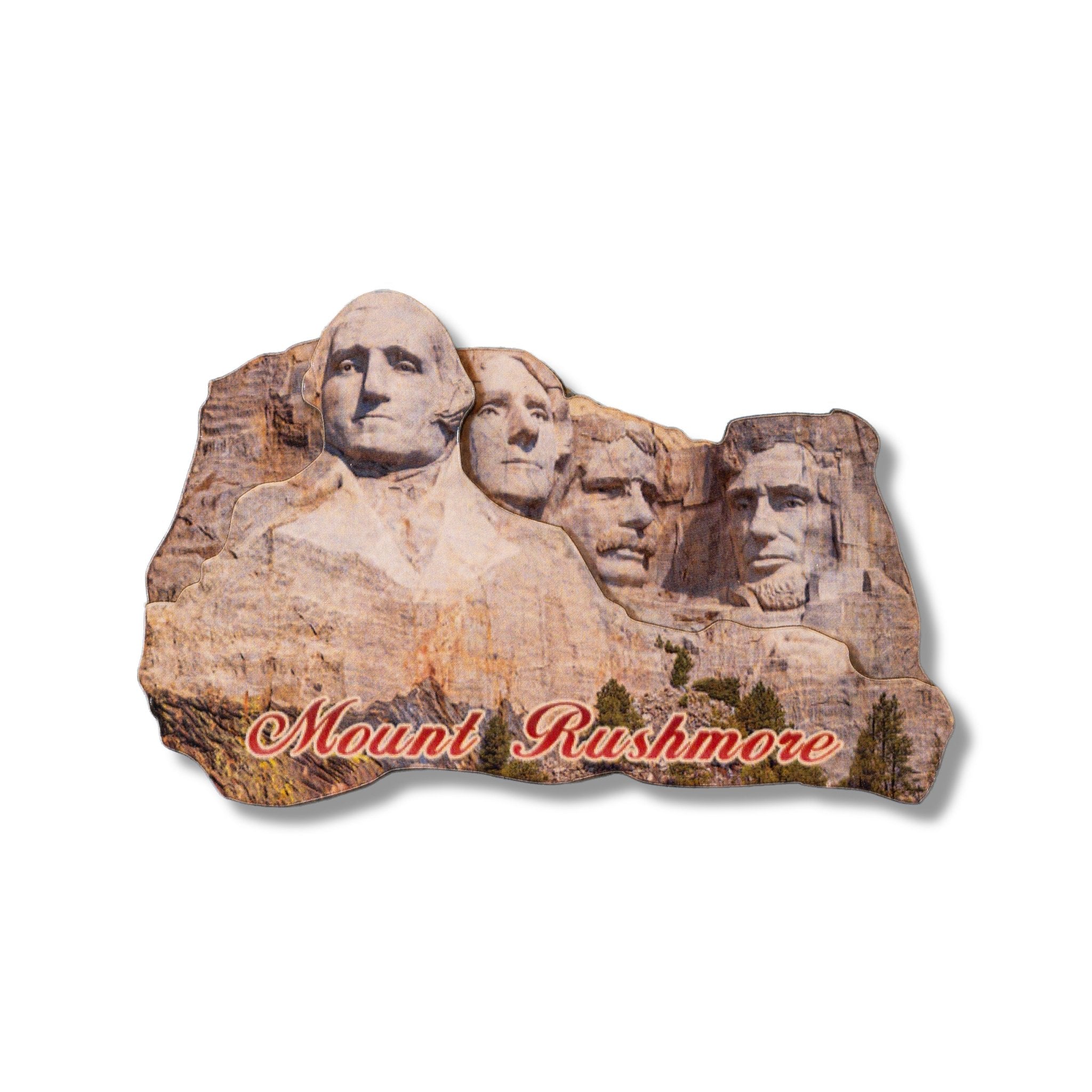 🇺🇸 USA Mount Rushmore Wooden Magnet - WonderWonders
