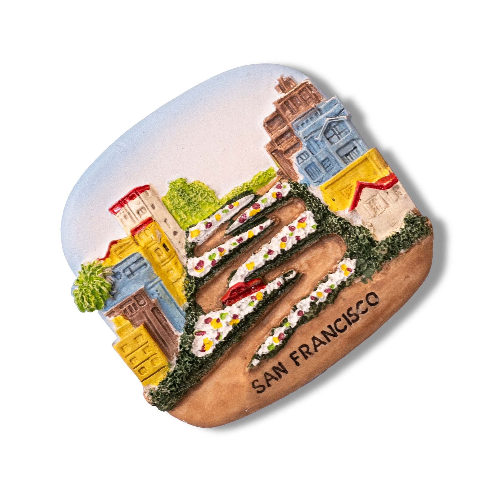 🇺🇸 USA San Francisco Lombard Street 3D Magnet - WonderWonders