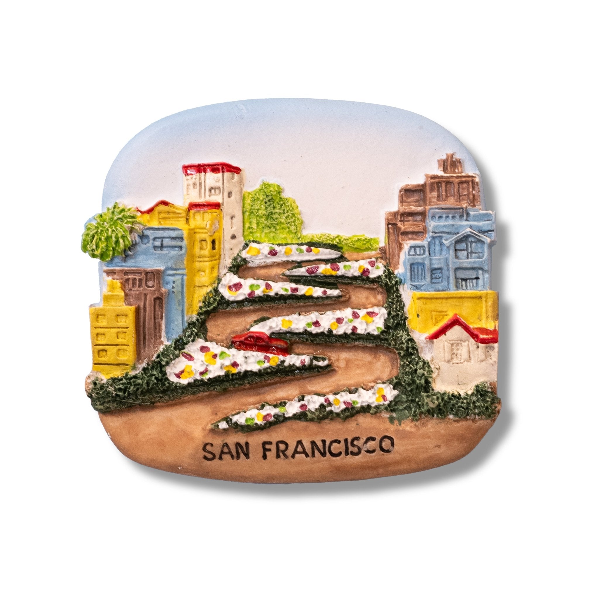 🇺🇸 USA San Francisco Lombard Street 3D Magnet - WonderWonders