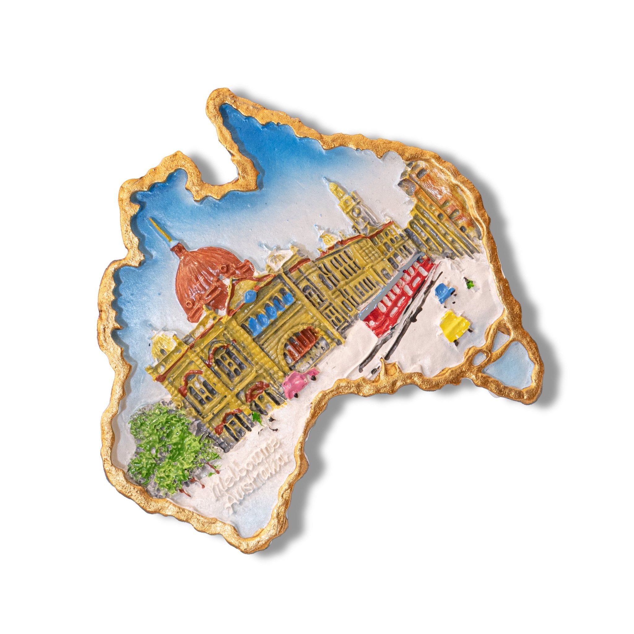 🇦🇺 Australia Melbourne Flinders Street 3D Magnet - WonderWonders