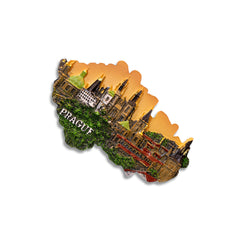 🇨🇿 Czech Prague Castle Skyline 3D Magnet - WonderWonders