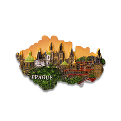 🇨🇿 Czech Prague Castle Skyline 3D Magnet - WonderWonders