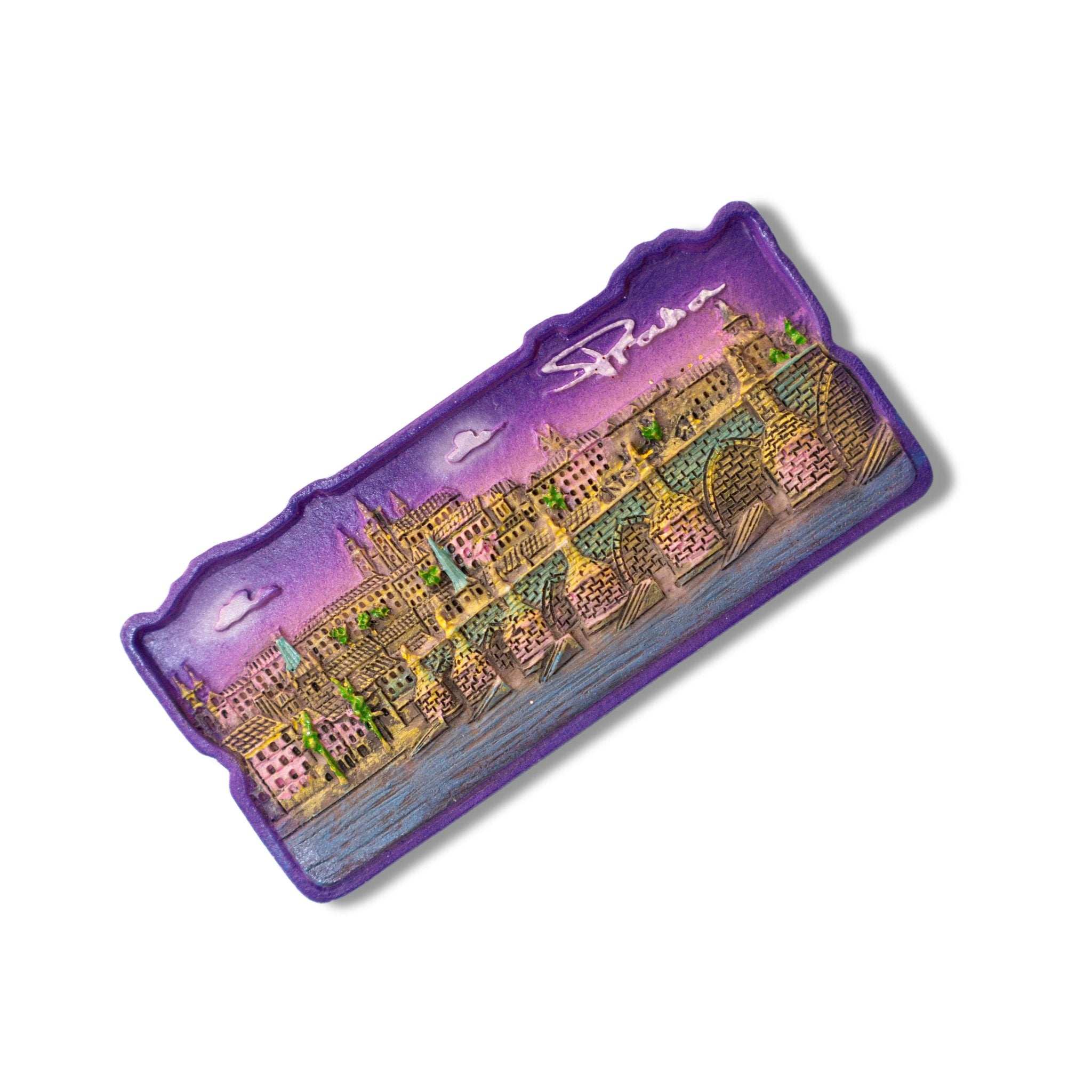 🇨🇿 Czech Republic Prague Night View 3D Magnet - WonderWonders