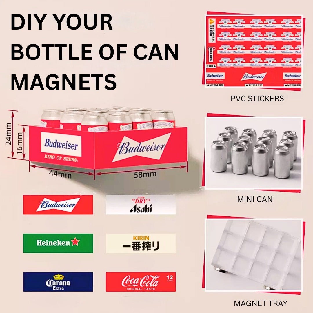 🍺 DIY Bottle Can Fridge Magnets - WonderWonders