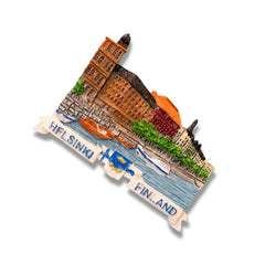 🇫🇮 Finland Helsinki Cityscape 3D Magnet - WonderWonders