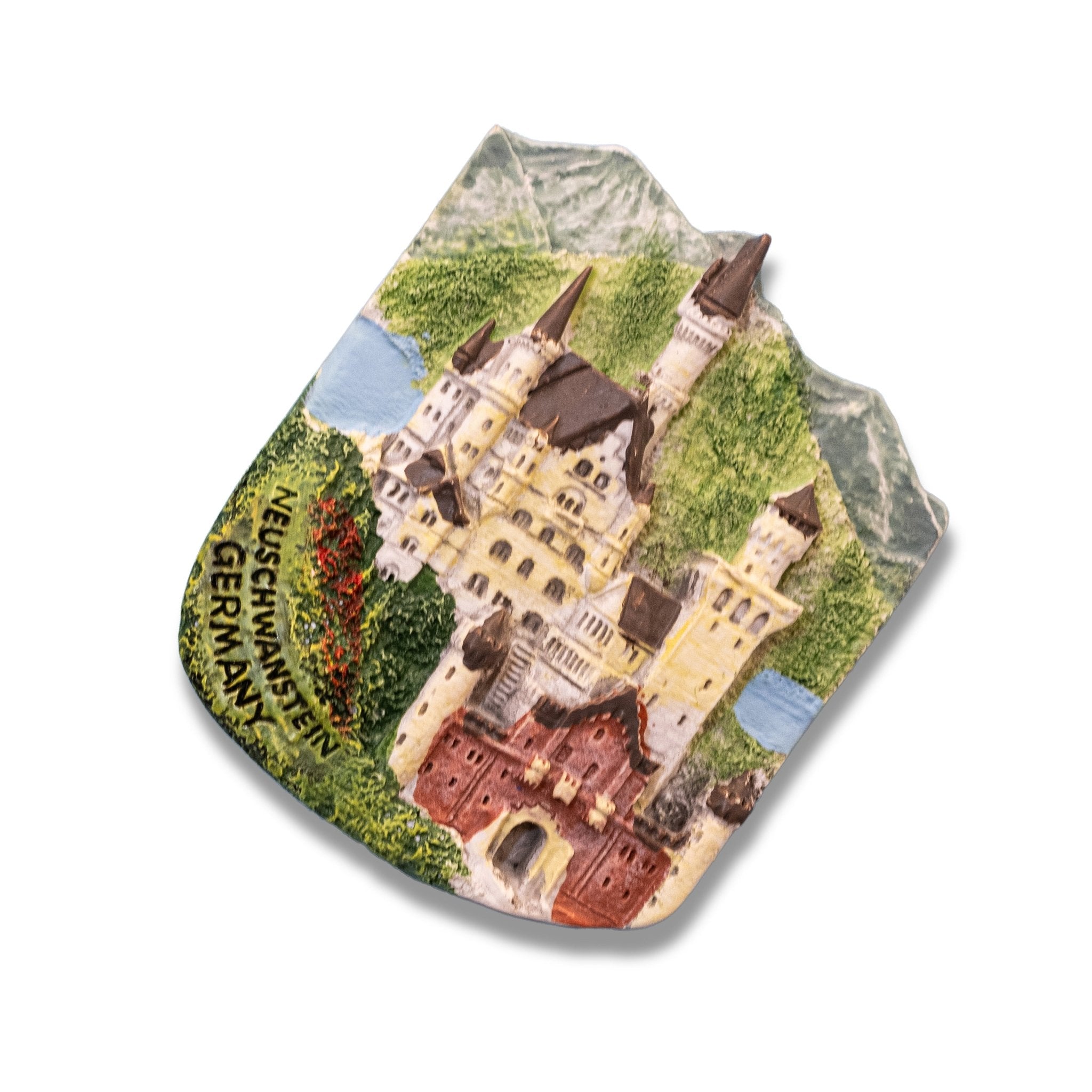 🇩🇪 Germany Neuschwanstein Castle (Red Gate) 3D Magnet - WonderWonders