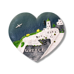 🇬🇷 Greece Aegean Island Heart 3D Magnet - WonderWonders