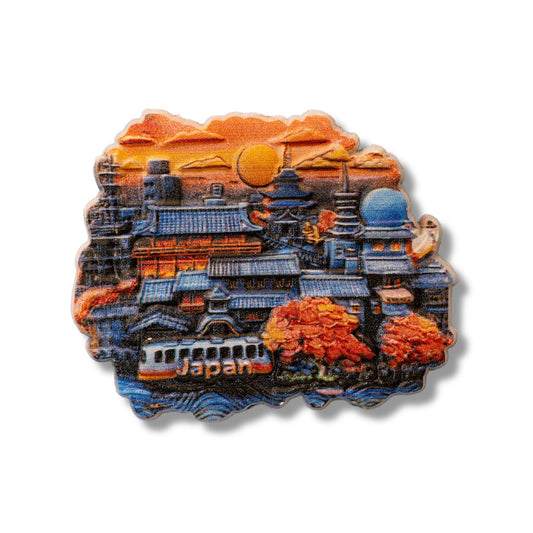 🇯🇵 Japan Kyoto Traditional Cityscape 3D Magnet - WonderWonders