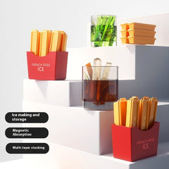 Long Ice Cube Mold French Fries Press Ice Tray Magnetic Suction Refridgerator Magnets - WonderWonders