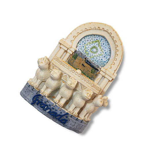 🇪🇸 Spain Granada Alhambra Lion Court 3D Magnet - WonderWonders