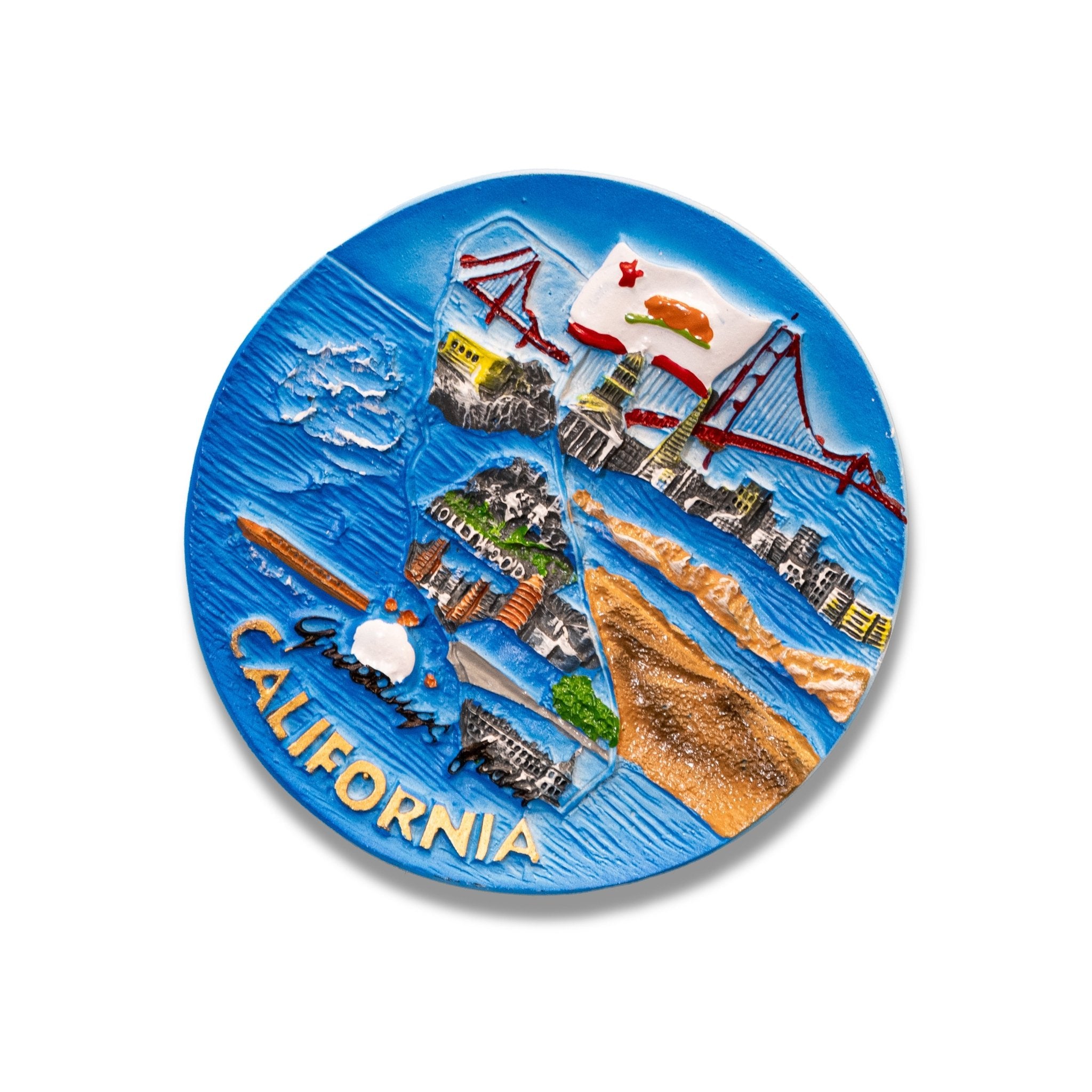 🇺🇸 USA California State Icons 3D Magnet - WonderWonders