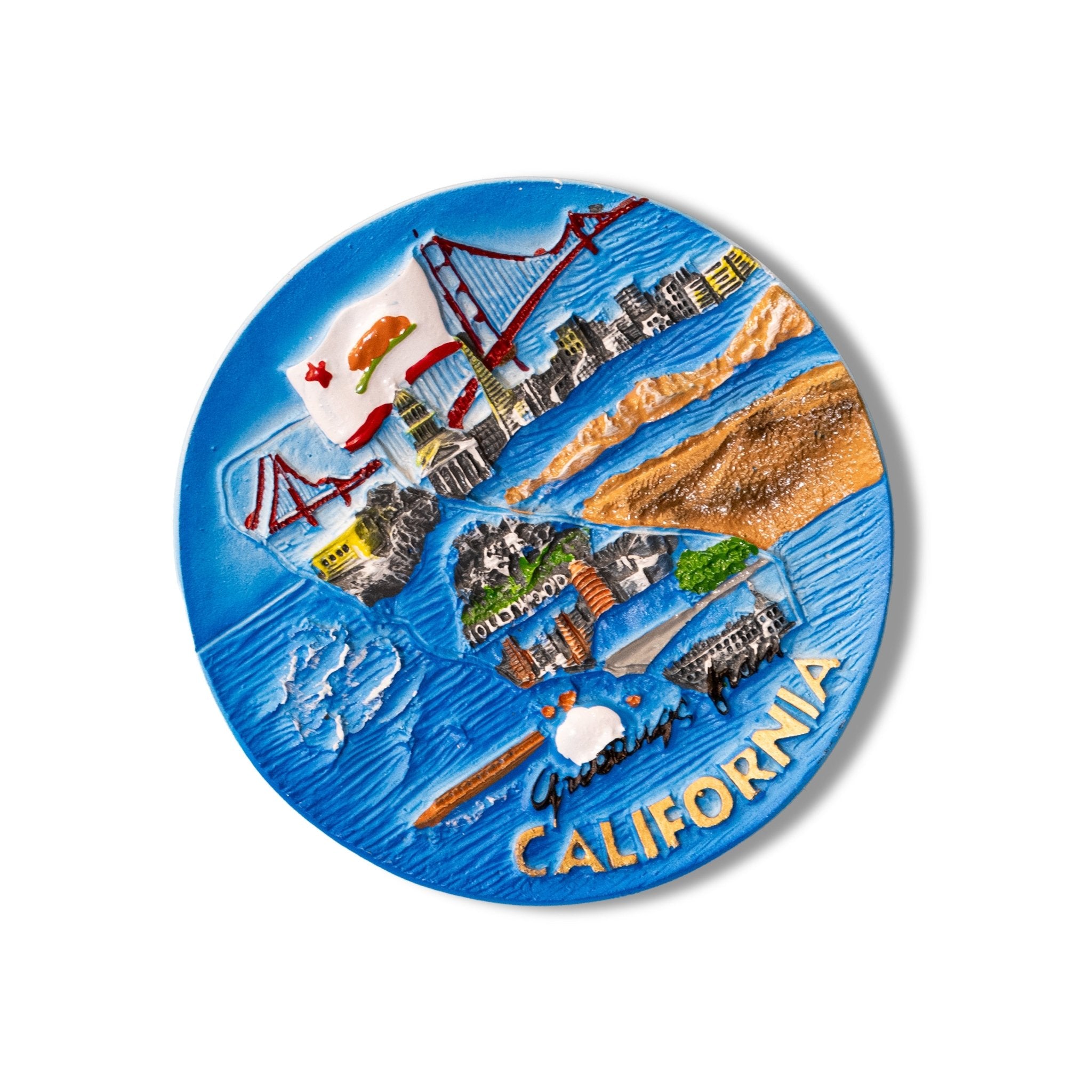 🇺🇸 USA California State Icons 3D Magnet - WonderWonders