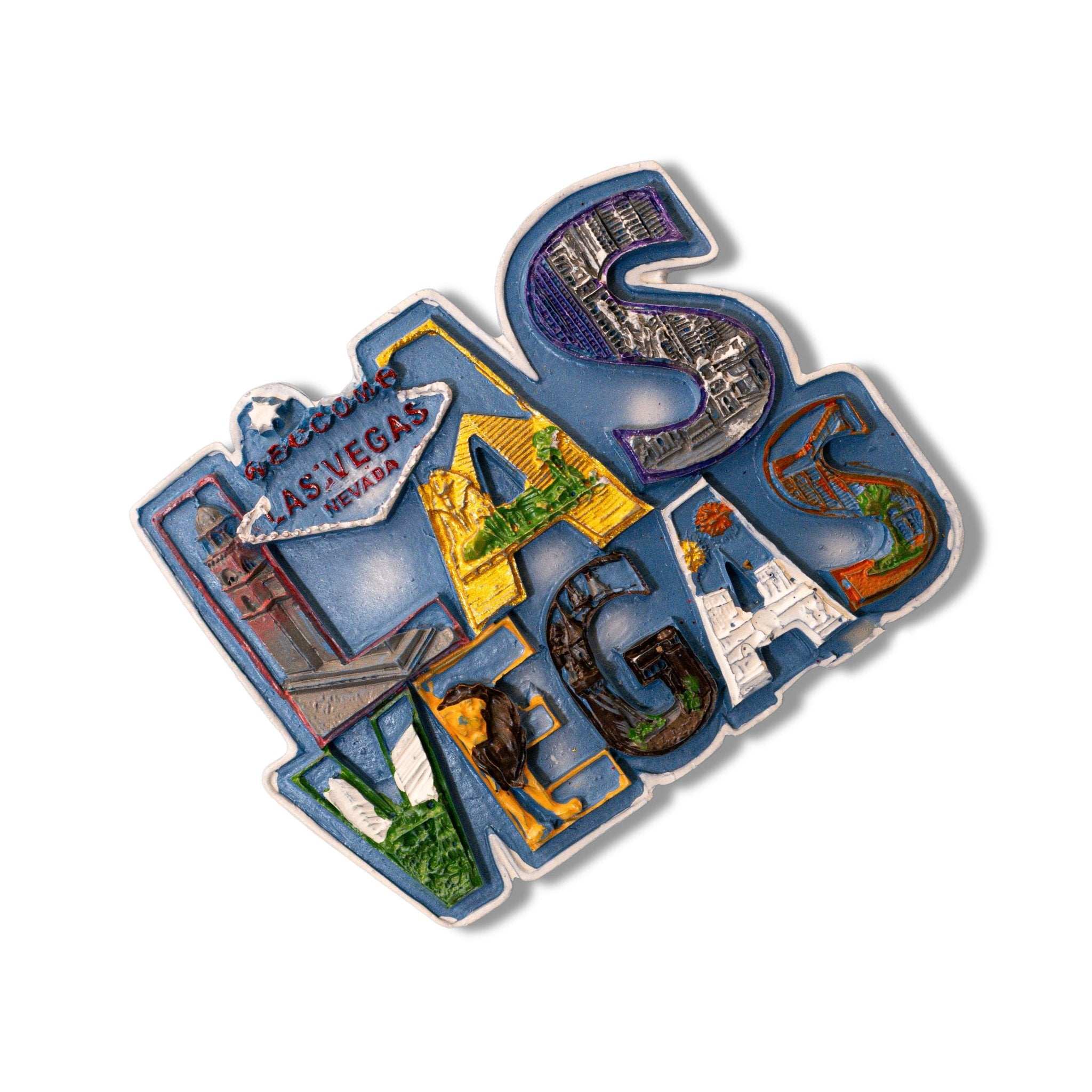 🇺🇸 USA Las Vegas 3D Magnet – Welcome Sign & Iconic Landmarks - WonderWonders