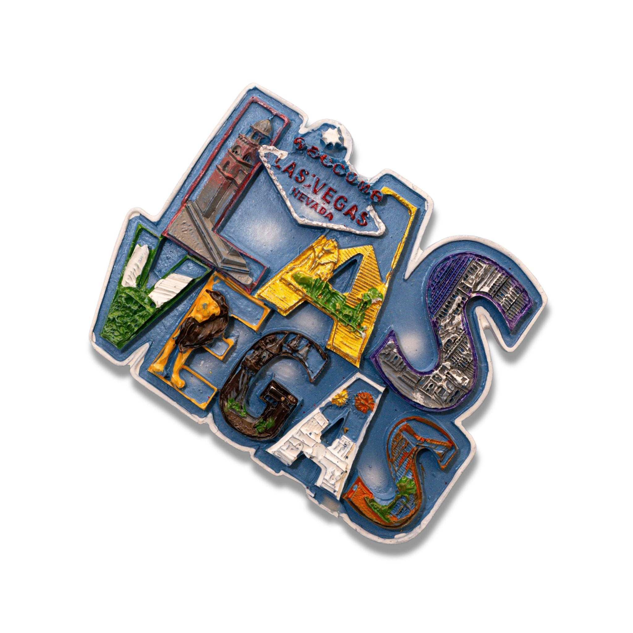 🇺🇸 USA Las Vegas 3D Magnet – Welcome Sign & Iconic Landmarks - WonderWonders