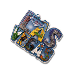 🇺🇸 USA Las Vegas 3D Magnet – Welcome Sign & Iconic Landmarks - WonderWonders
